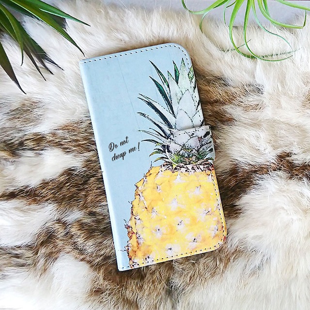 「pineapple」手帳型スマホケース（iPhone・Android対応）#sc-0059-b【受注生産・通常5〜6営業日発送】