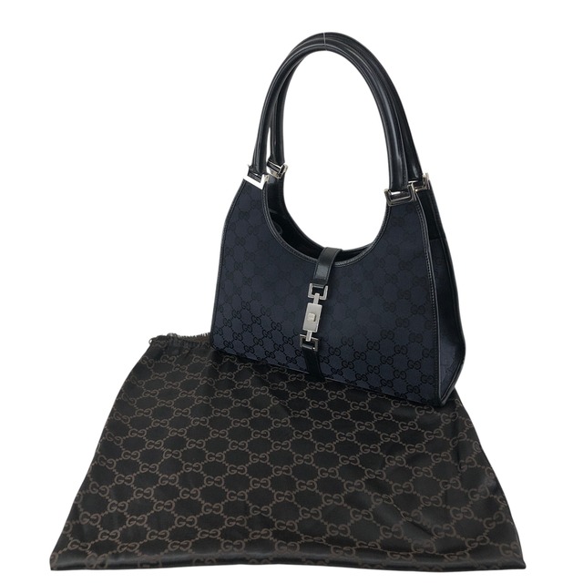 GUCCI グッチ ジャッキーライン トートバッグ ブラック キャンバス vintage ヴィンテージ オールド xn56ma