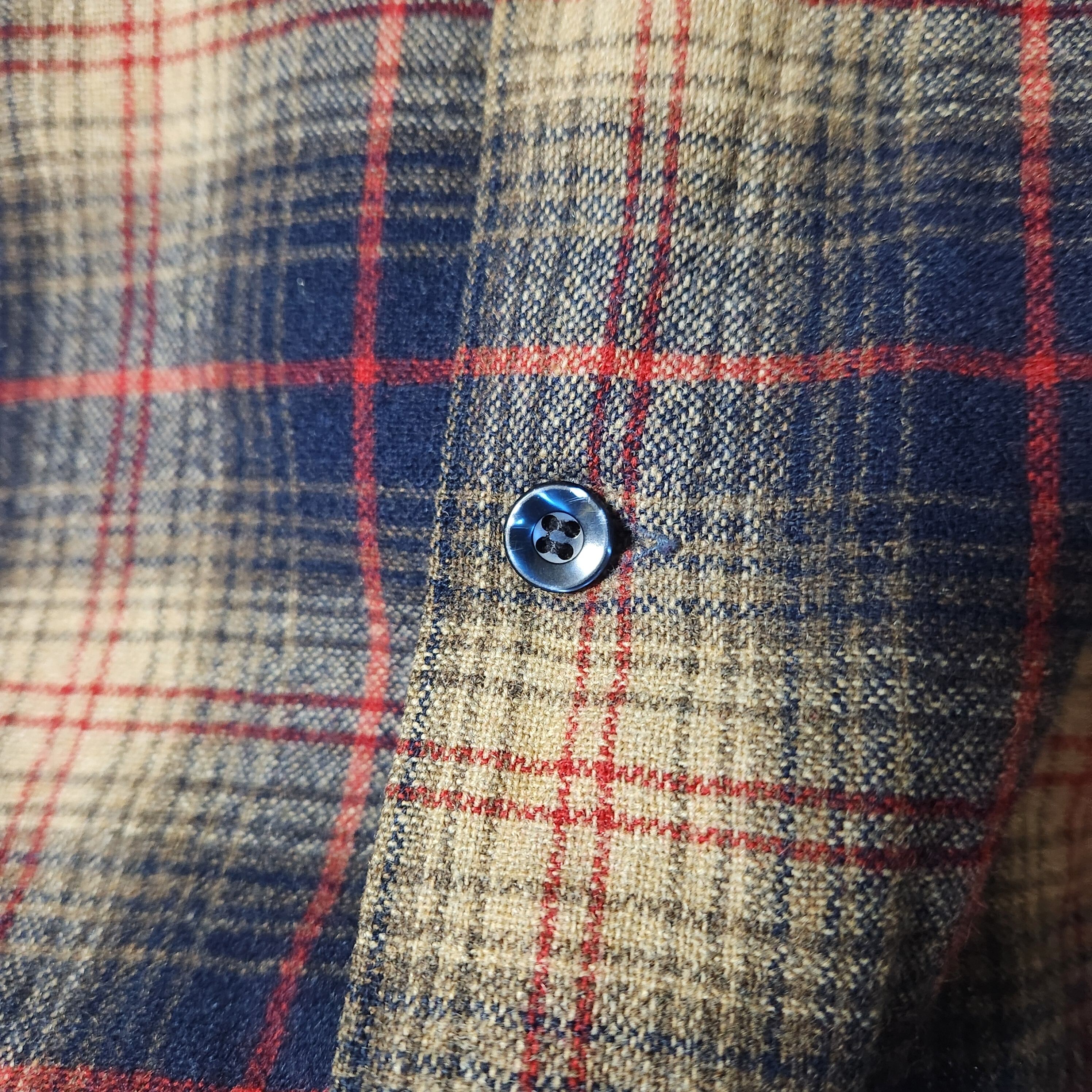 70s PENDLETON ボードシャツ ウールシャツ オンブレチェック ブラウン