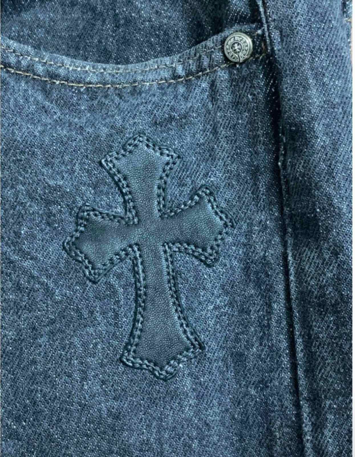 CHROME HEARTS クロムハーツ リーバイス クロスパッチ ブラック デニム