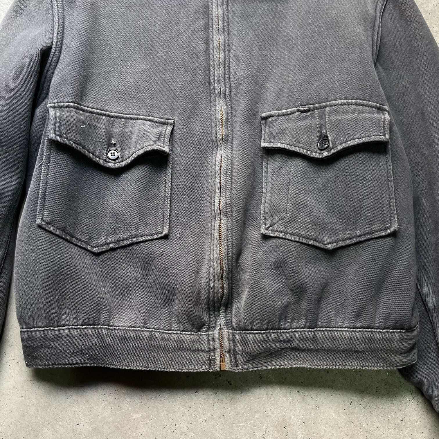 50年代〜60年代 ビンテージ ブラックウィップコード ワークジャケット  