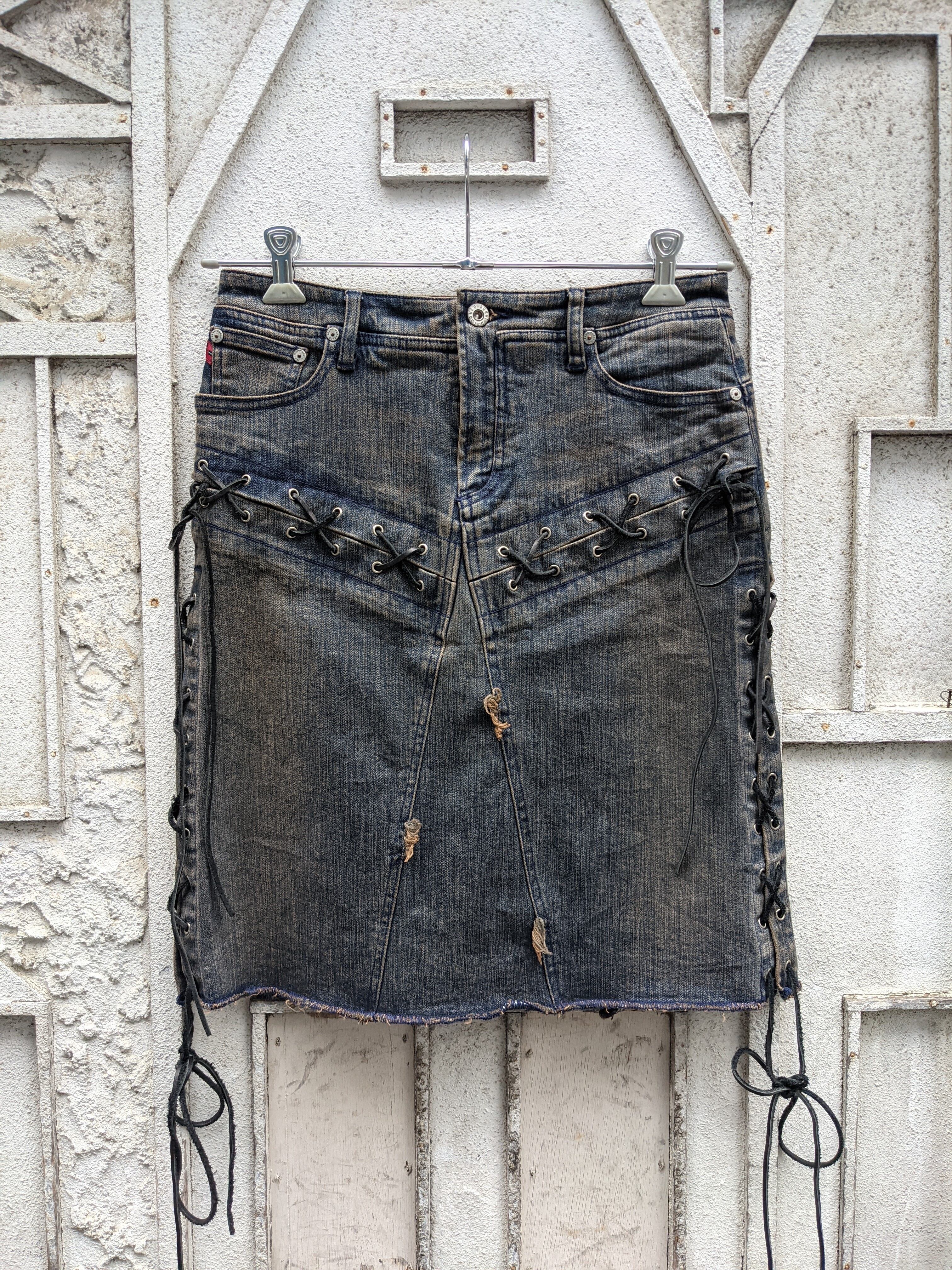 "PARASUCO" y2k denim skirt