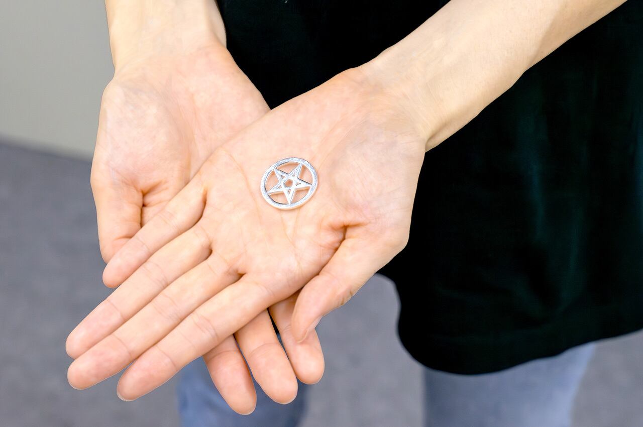 御守り用 五芒星ペンダントトップ | メテオシルバー [純銀×隕石