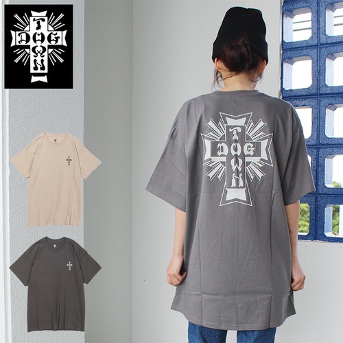 【dt-dt010100a】DOGTOWN ドッグタウン CROSS LOGO S/S T-SHIRTS ショートスリーブT 半袖大きいサイズ メンズ クルーネック バックプリント カジュアル M L XL 大きめ