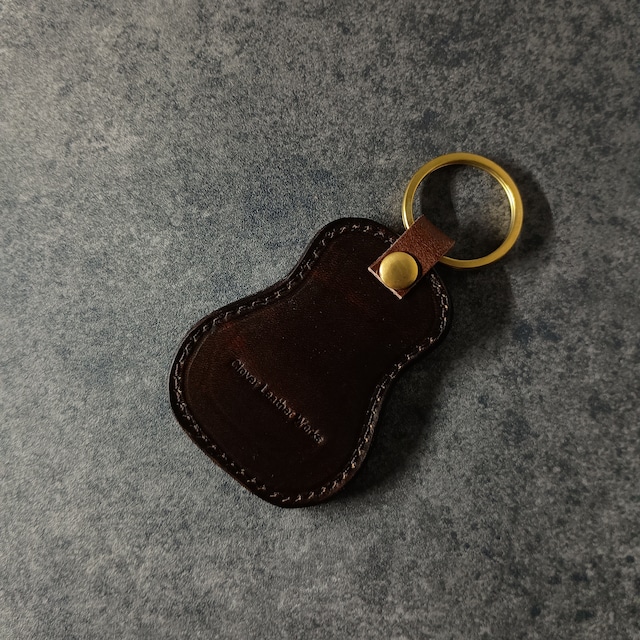 Guitar Key Ring RS (Round Shoulder / Buttero Leather)