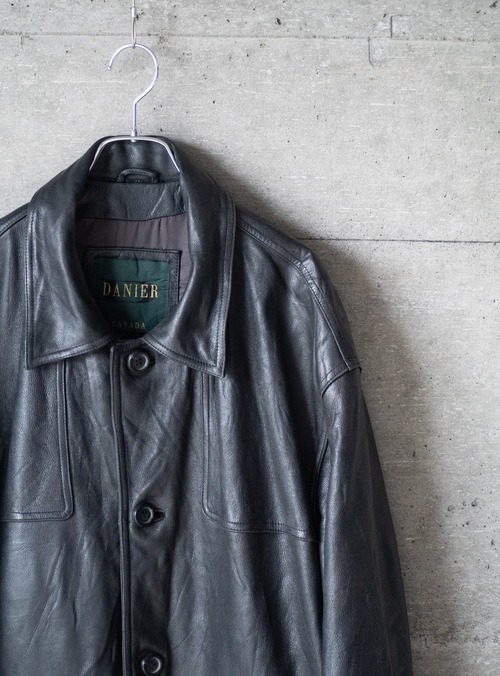 "DANIER" 1990s Leather car coat