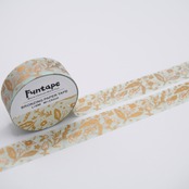 Funtape マスキングテープ 箔押し flowers / Vanilla garden