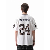 VINTAGE ストリート カモフラージュ24Vネック スポーツTシャツ T2173