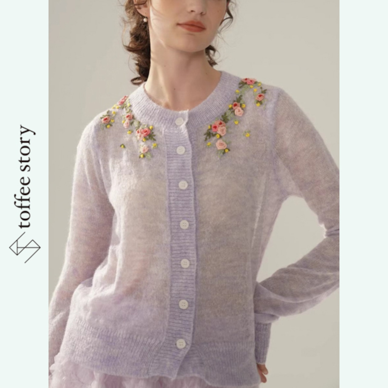 【5color】花咲く装いのカーディガン＆ショール 《Y0416》