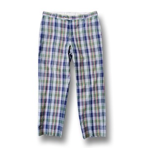 BERLE COTTON CHECK PANTS