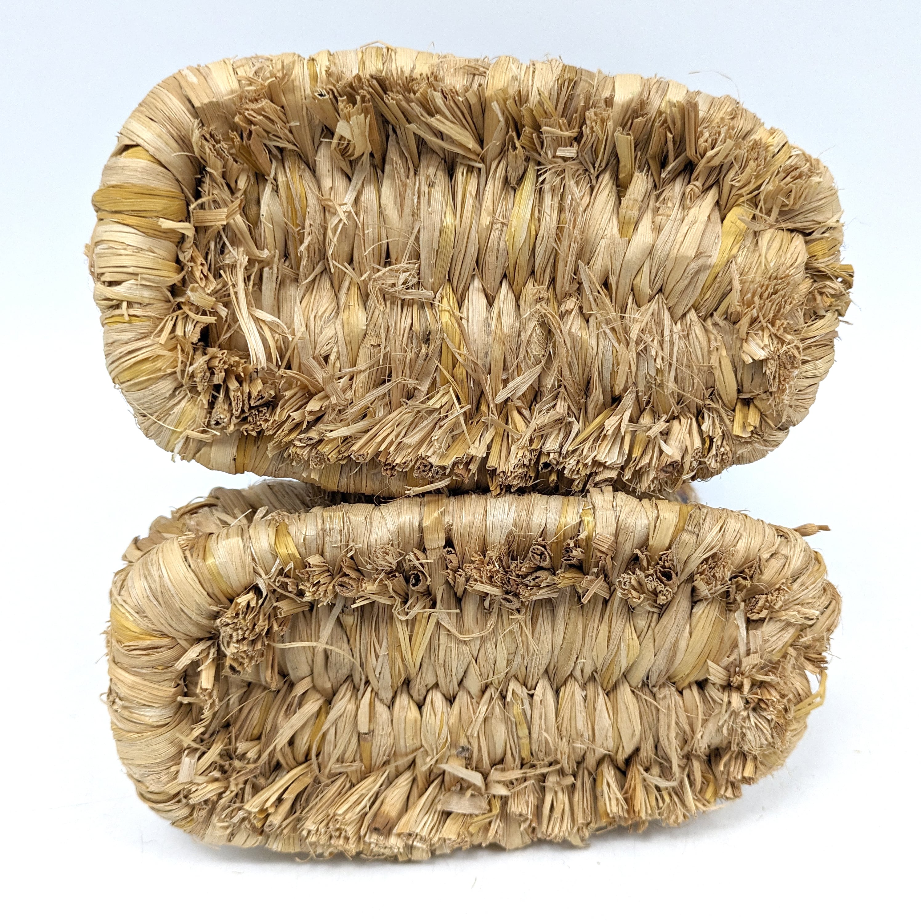 藁靴・わらぐつ・藁沓・雪靴・古民具・ミニサイズ・インテリア・グレー