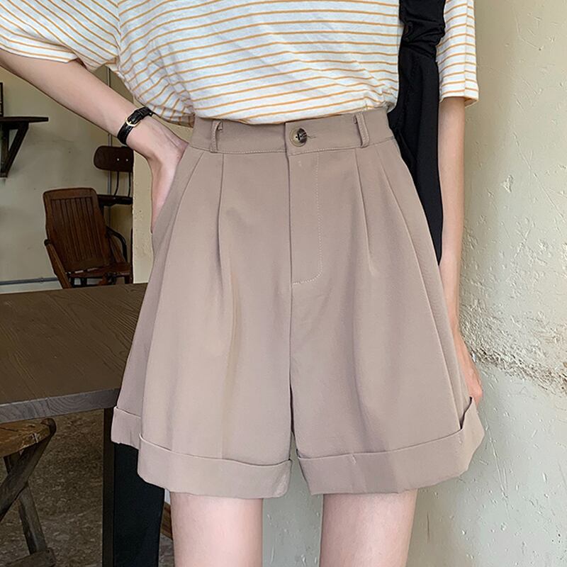 ルーズカジュアルパンツ サマーショーツ ハイウェスト 夏物 ブルマー スーパーモール17251768813