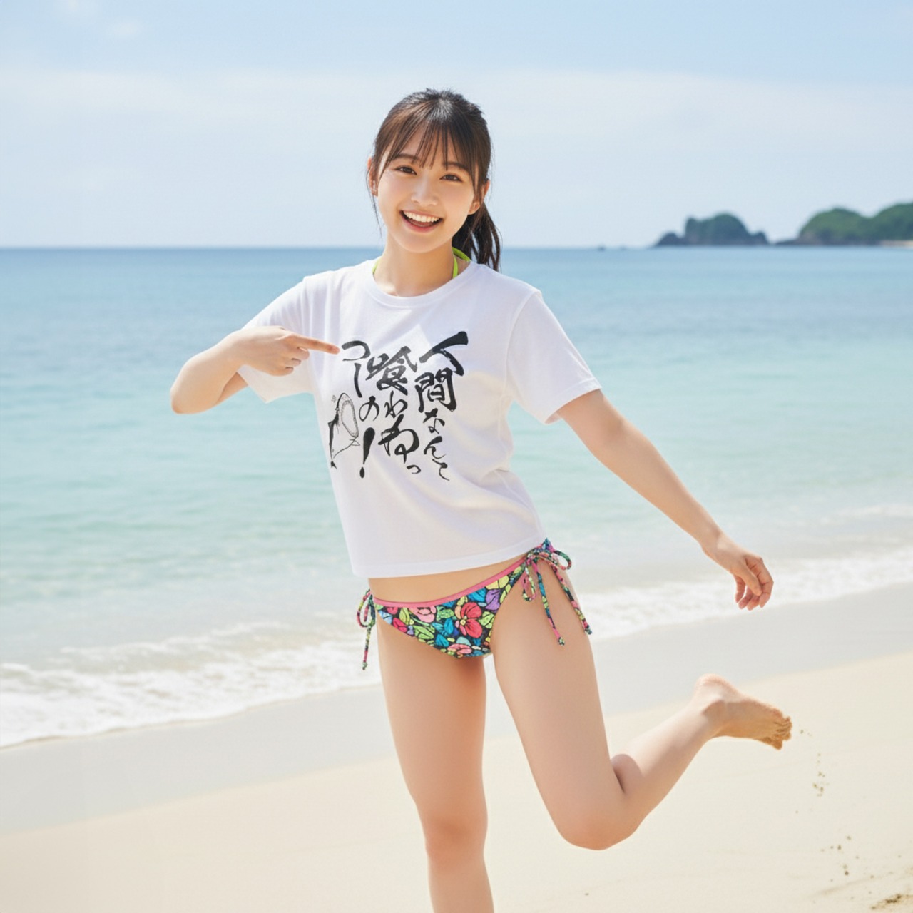 サメの叫び-Tシャツ(ホワイト) - 1