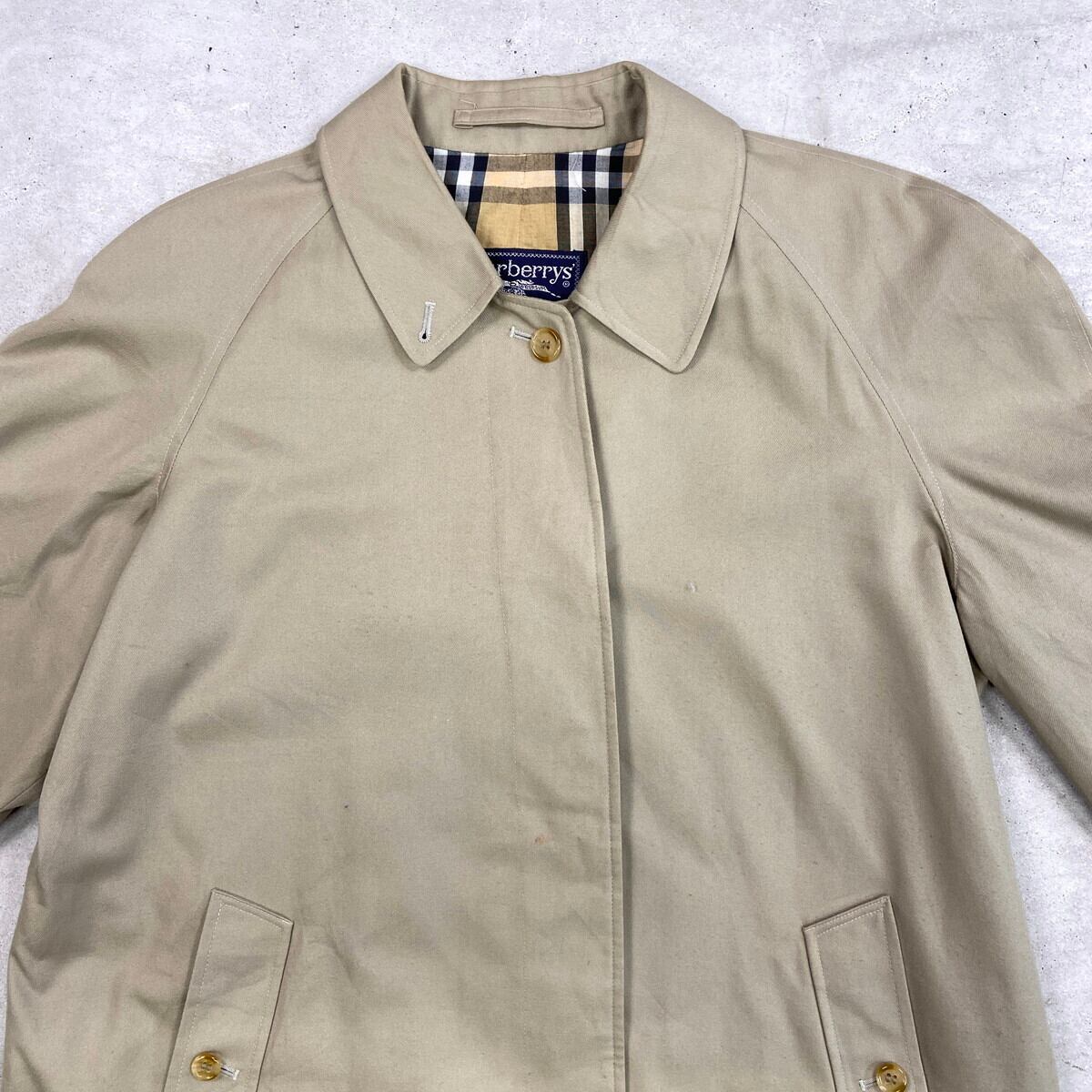80s burberrys（バーバリー）ステンカラーコート/カーキ 古着 