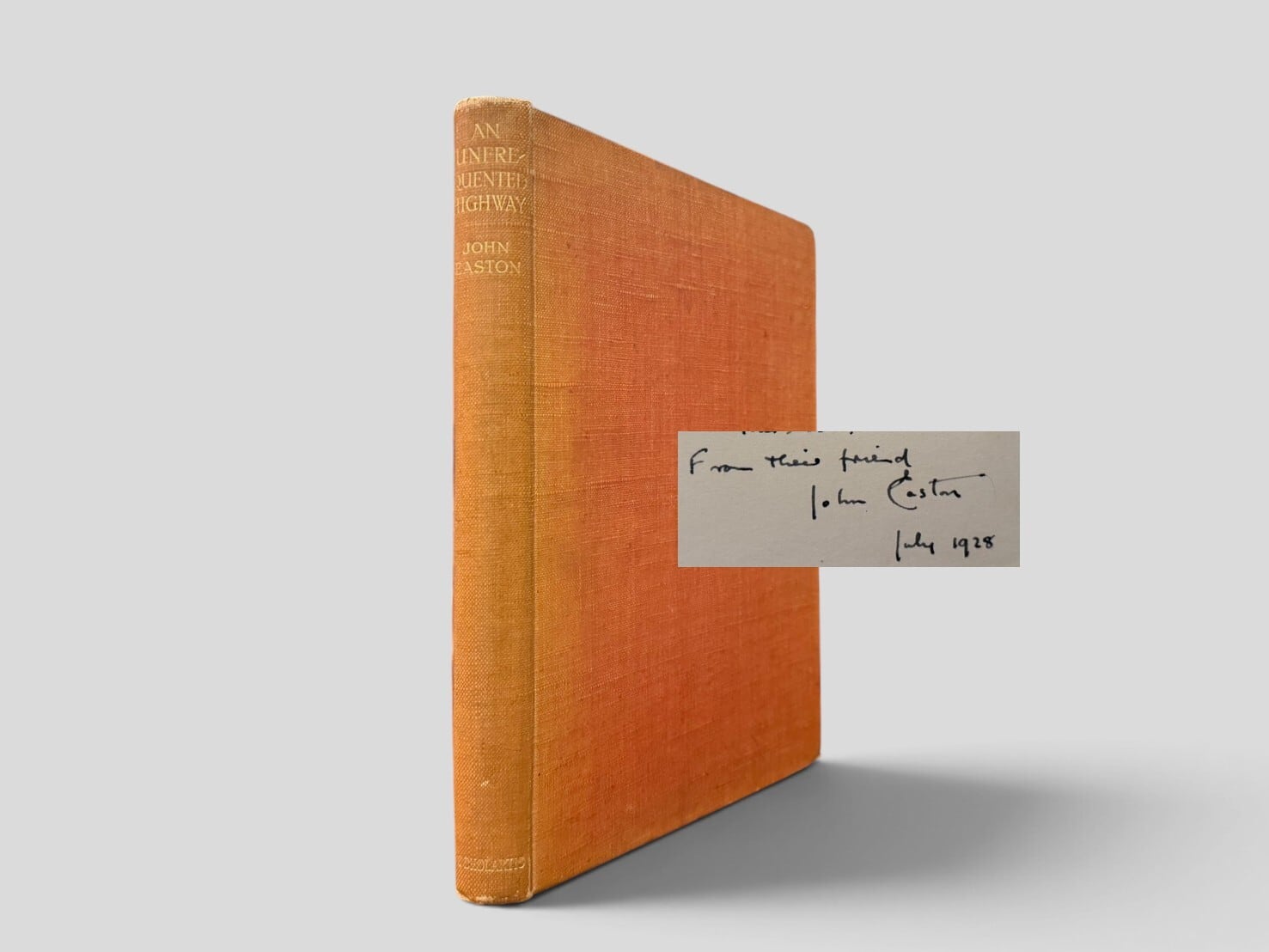 【SAA271】【AUTHOR'S PRESENTATION COPY WITH SIGN】【FIRST EDITION】【LIMITED EDITION】An Unfrequented Highway: Through Sikkim and Tibet to Chumolaori(1928) /John Easton