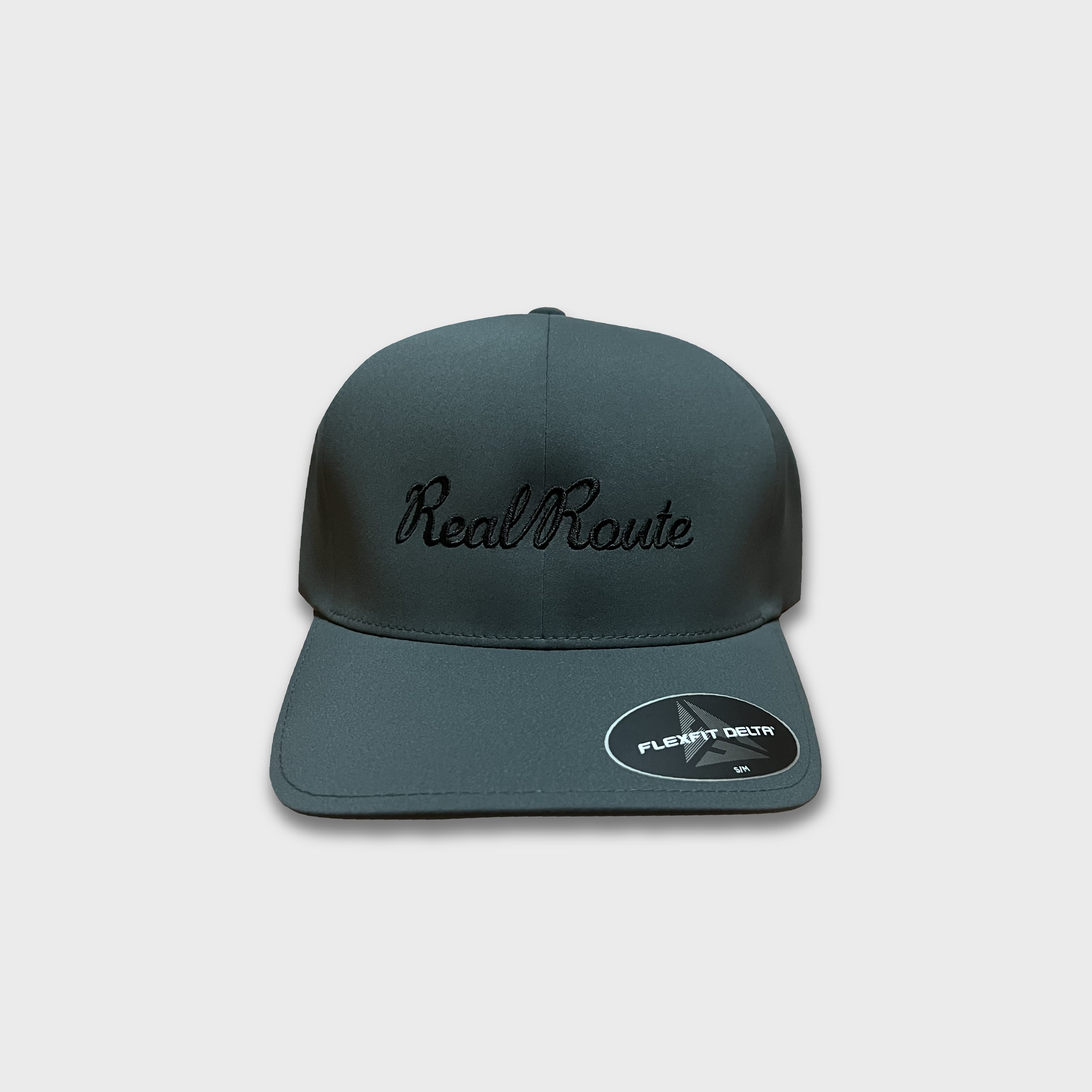 REAL ROUTE CAP 03 -OLD FONT-【ダークグレー】