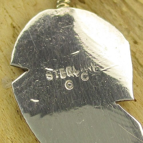 Navajo ペンダント Chris Charley シルバーフェザー ペンダント