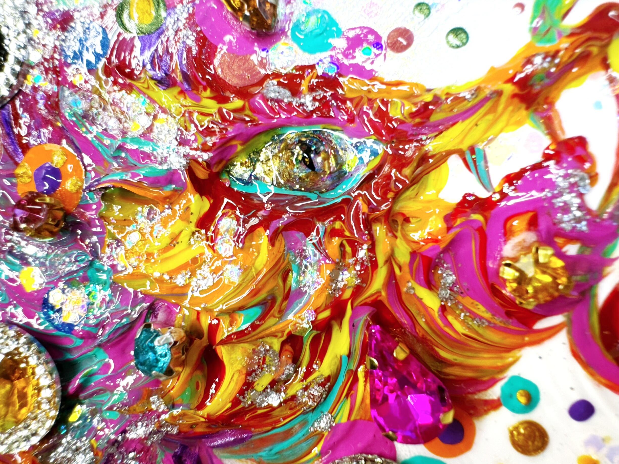 Oil painting 肉筆油彩画 日本神話 イザナミ 写実画 印象派絵画 抽象画