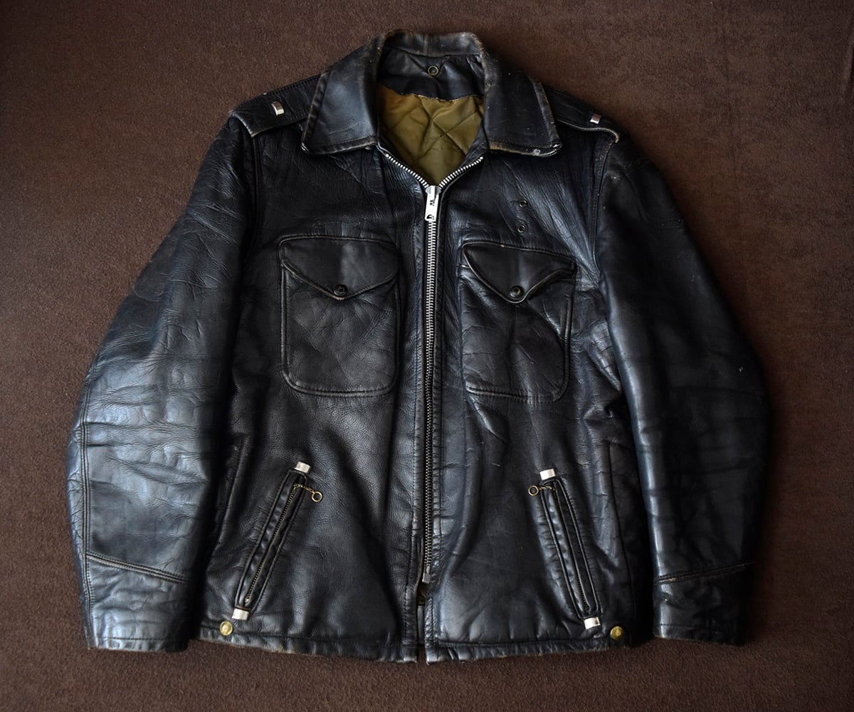 スポーツジャケット レザー ヴィンテージ 60s RUHR riri ユーロ スポーツジャケット レザー ヴィンテージ 60s RUHR riri ユーロ