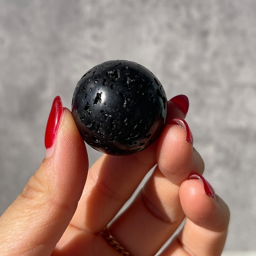 【証明書付】世界遺産・富士山産 富士溶岩 丸玉 φ30mm