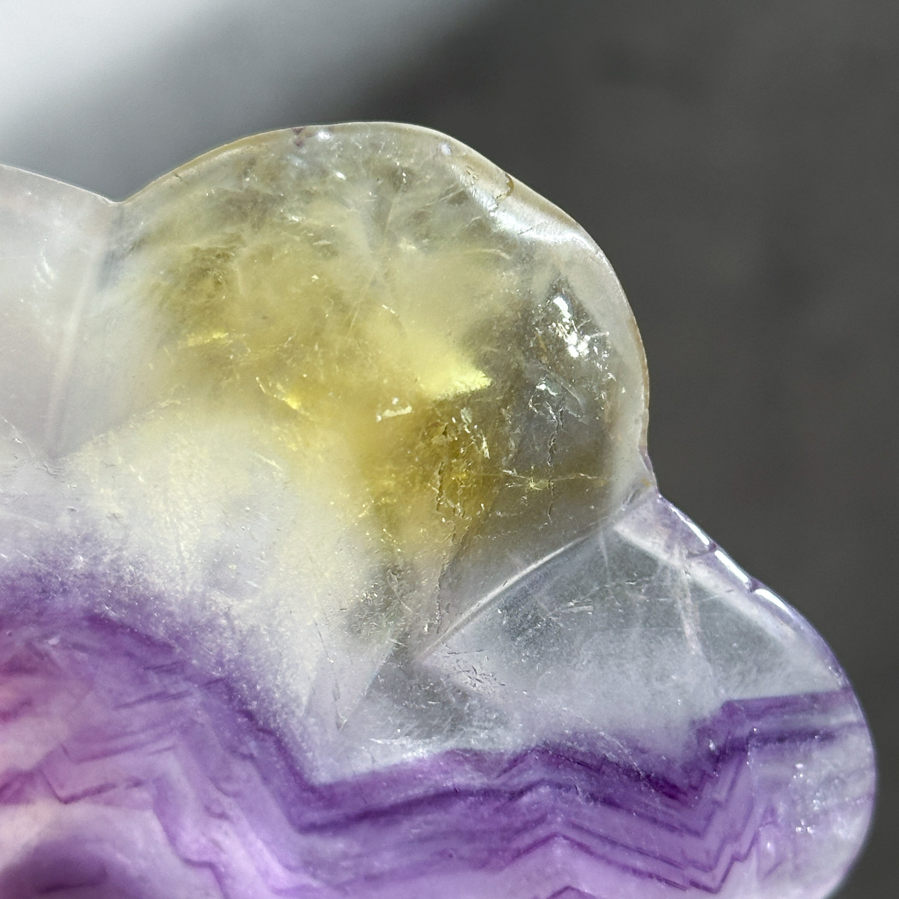 レインボーフローライト花型のうつわ04◇ RainbowFluorite ◇天然石