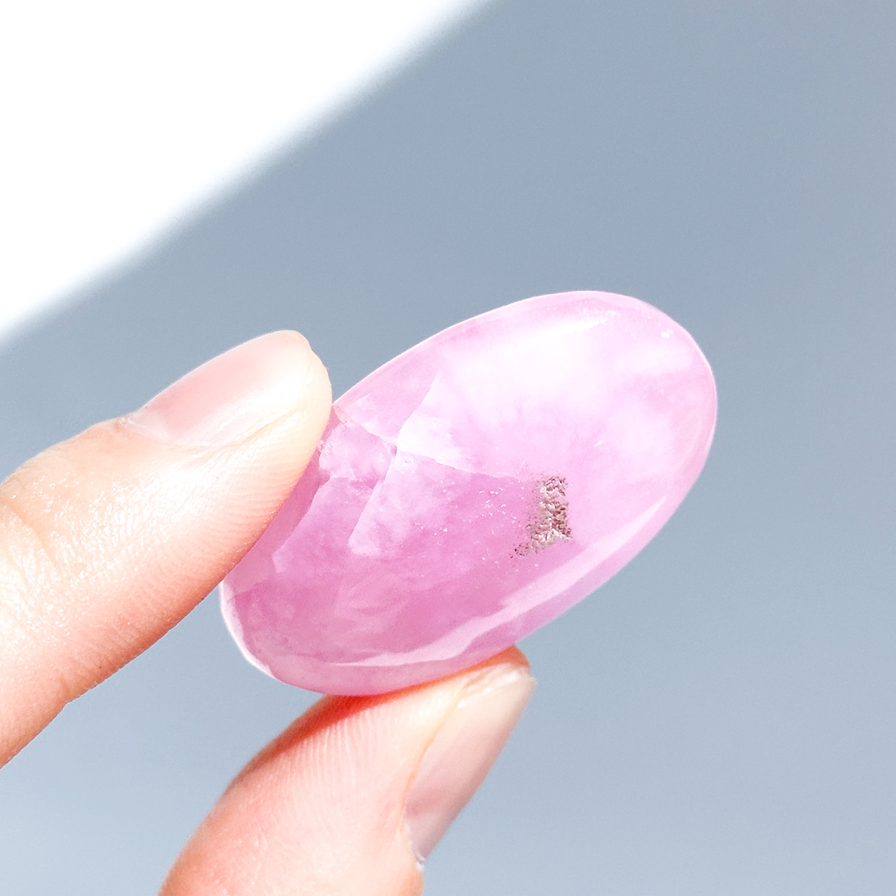 高品質】ピンクアラゴナイト パームストーン 81◇Pink Aragonite Palm