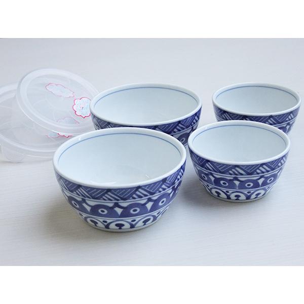 レンジパック 陶器 4個セット マジョリカ 保存容器 蓋付き 食器セット