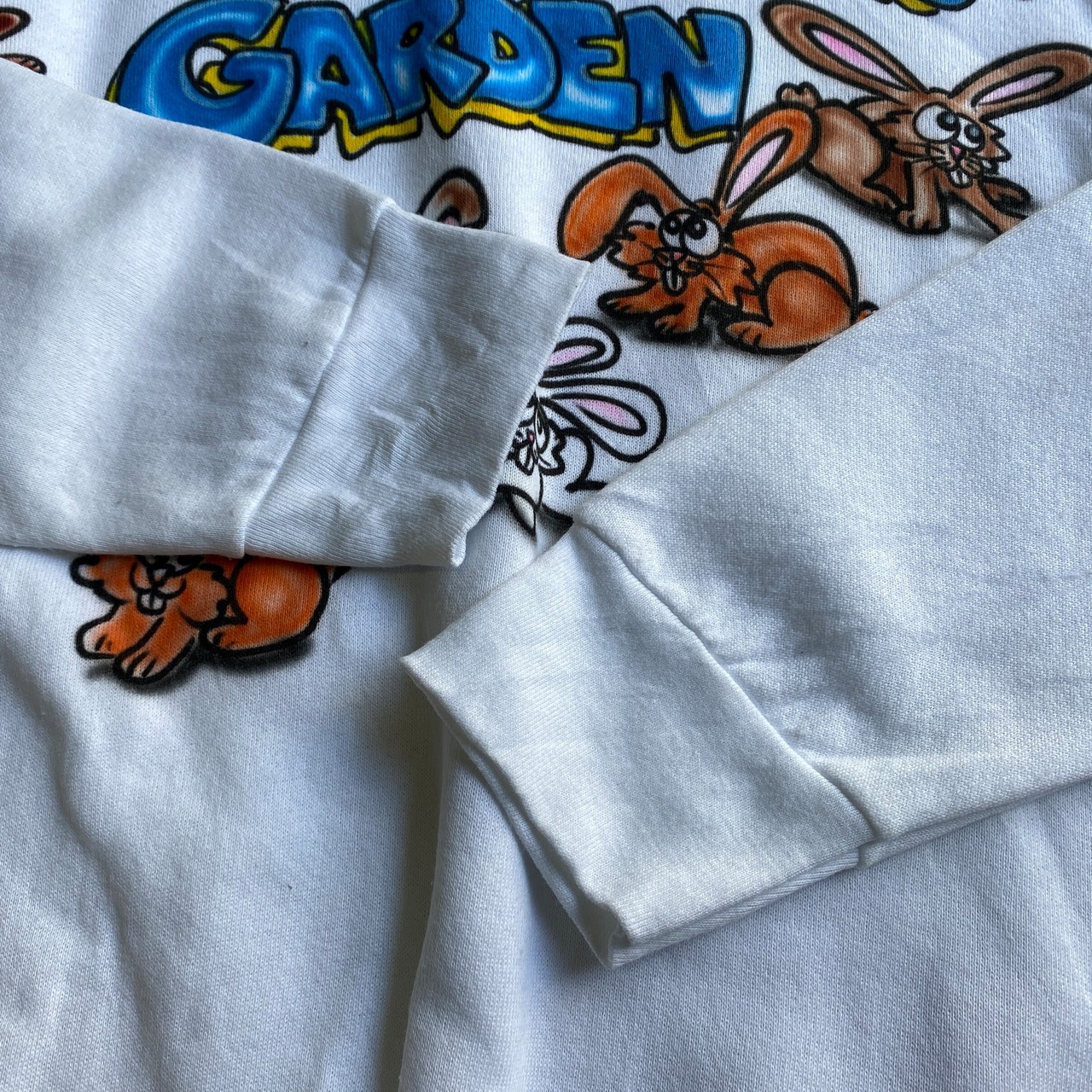 90年代 USA製 エアブラシ ハンドペイント アニマル スウェット メンズL 