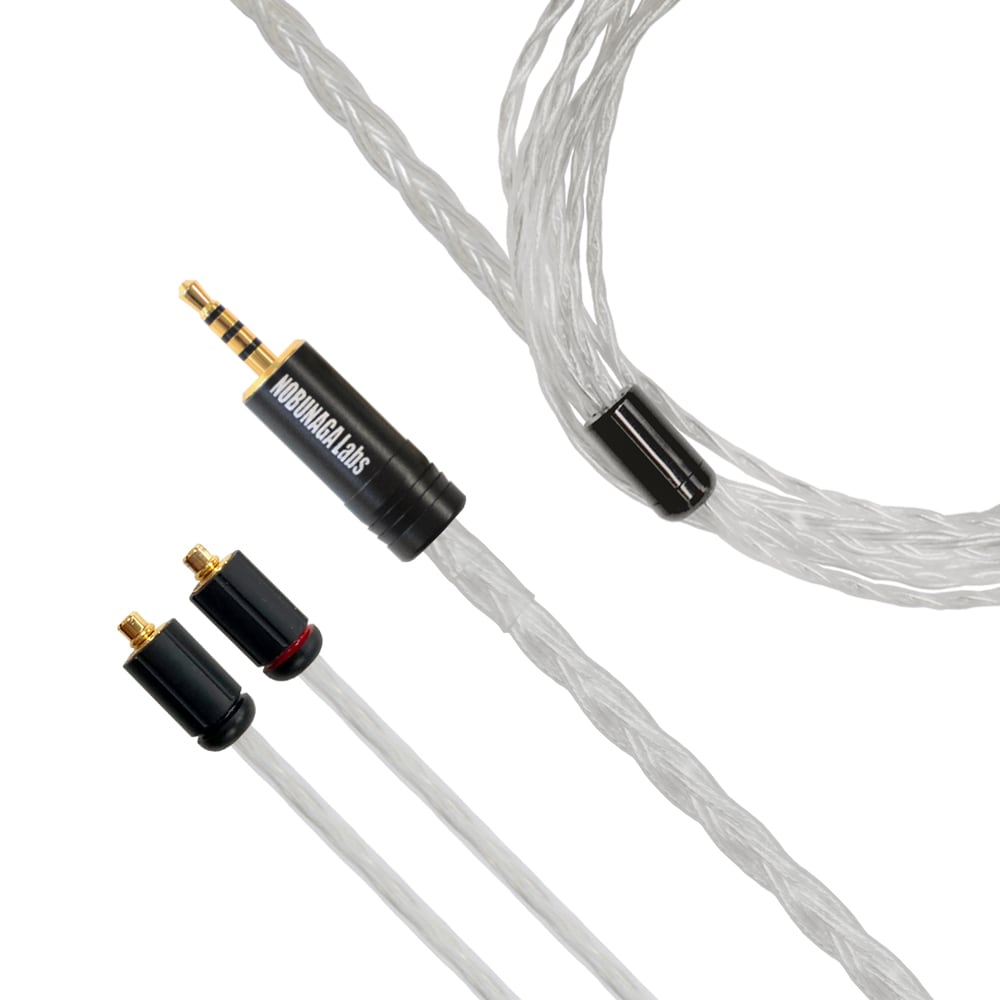 《SALE》【中古品】雷切(らいきり)改 NOBUNAGA Labs PREMIUM :2.5mm 4極 ストレートプラグ MMCX対応リケーブル