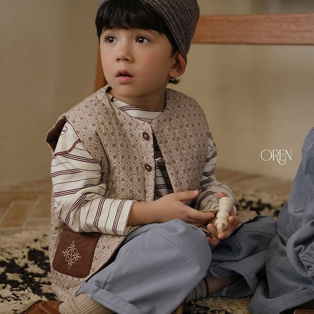 【取寄】oren｜maurice padded vest (3oz)｜モーリスパディングベスト(3オンス)｜S-XL｜baby&kids｜26 autumn