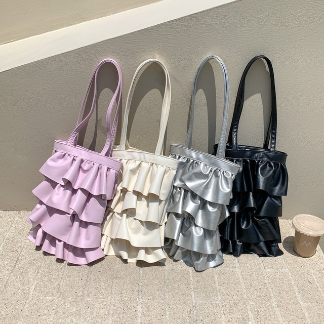 Tiered frill tote bag A1007
