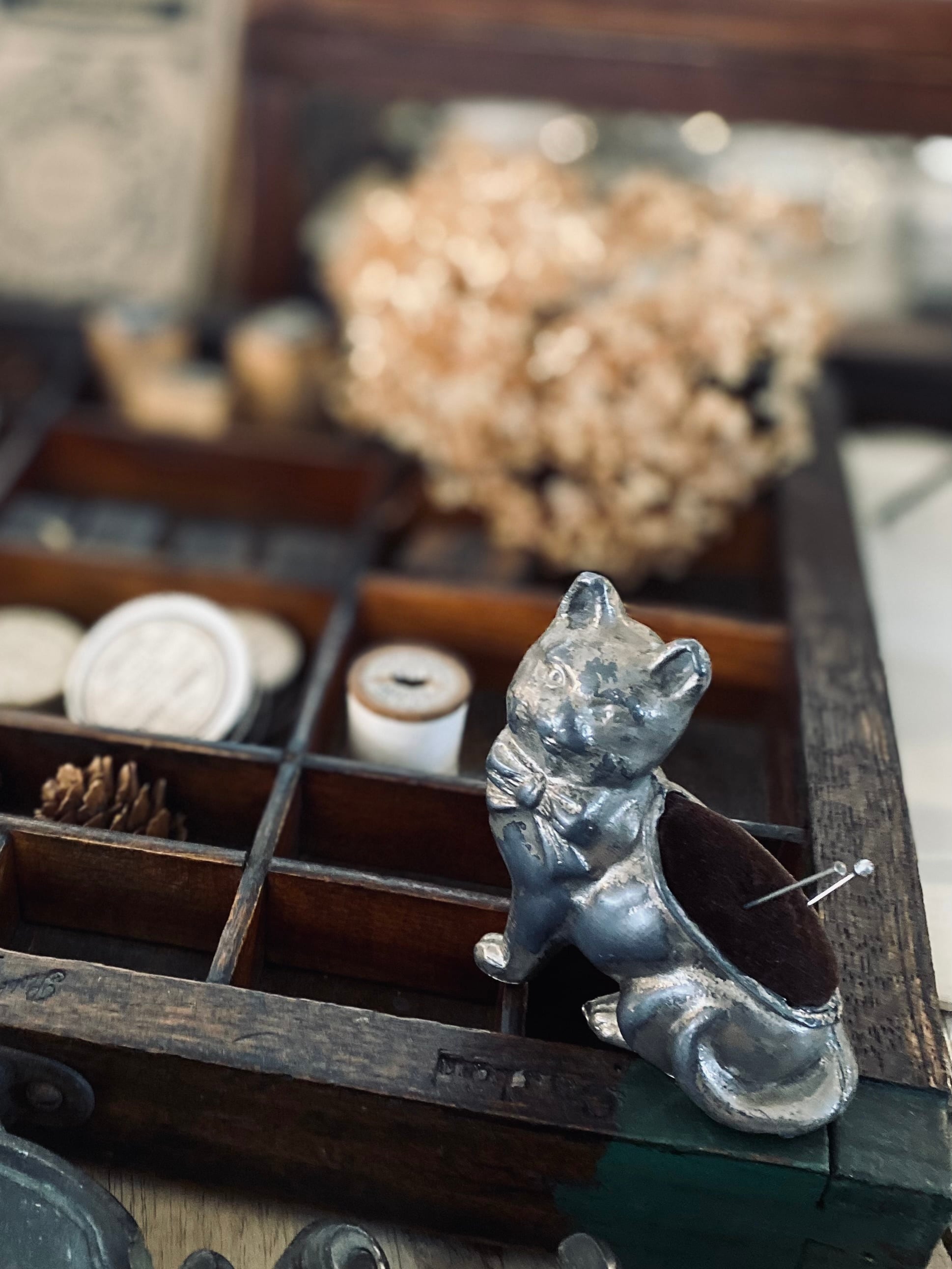 ネコのピンクッション