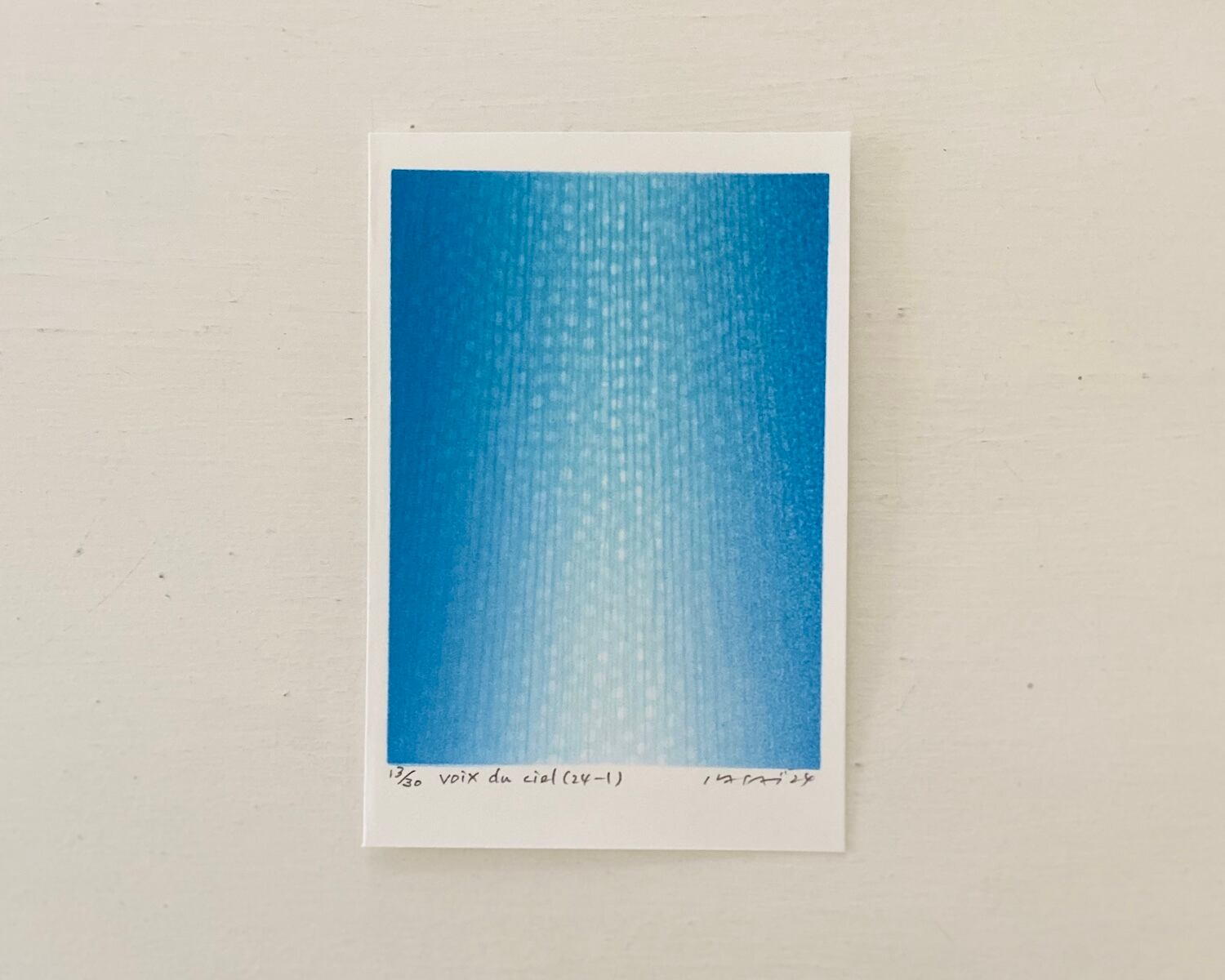 《ノエルの贈り物》笠井正博"voix du ciel 天の声" シルクスクリーン KASAI Masahiro/silkscreen