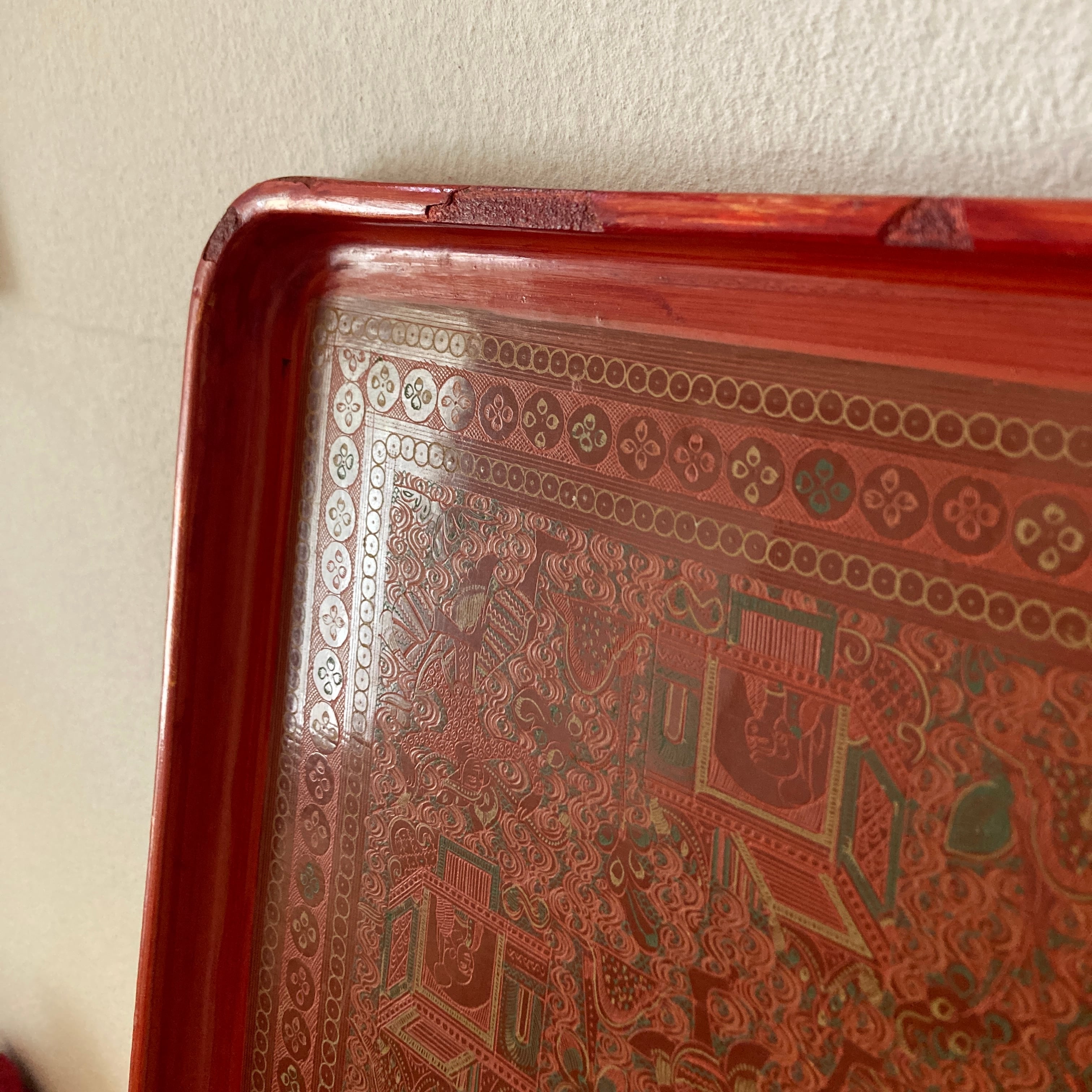 ミャンマー キンマ 漆のトレー | からす舎