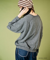 ワイドロゴスウェットシャツ (GRAY) CQ-49016
