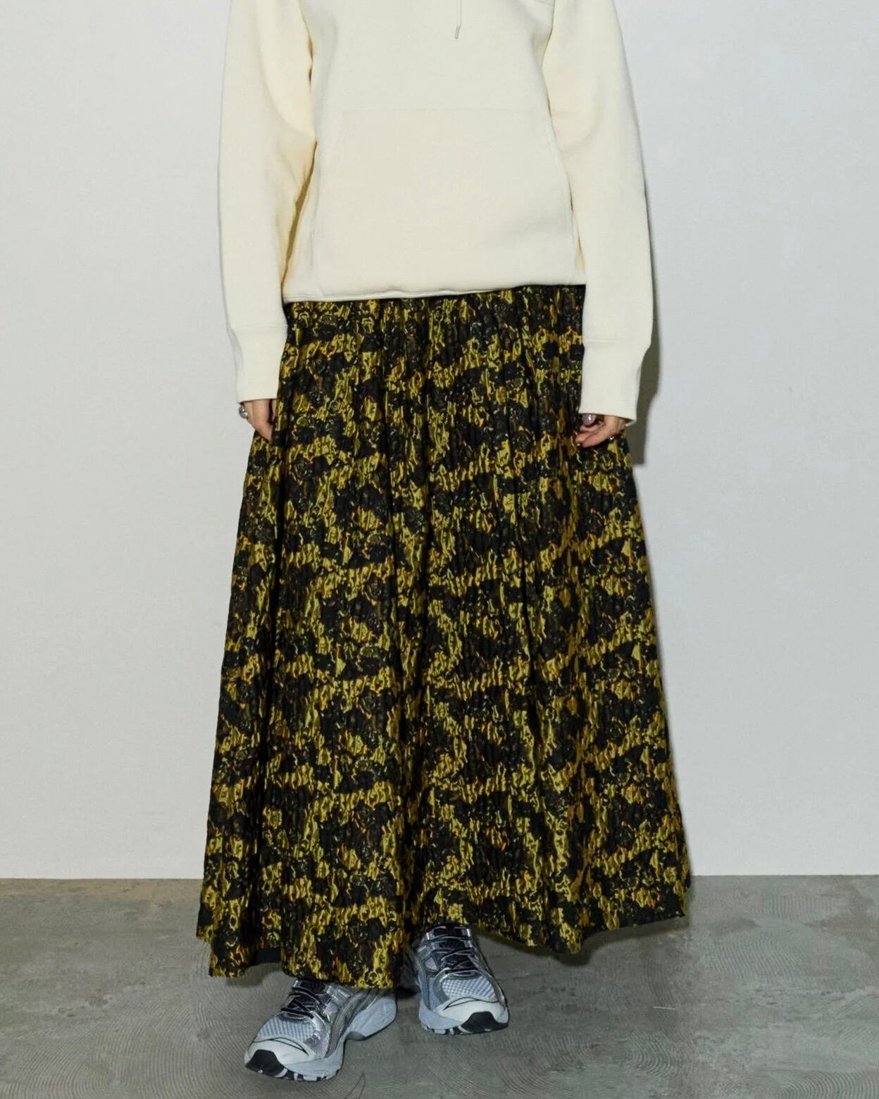 MAISON SPECIAL】Floral Pattern Jacquard Voluminous Skirt | idealclasse