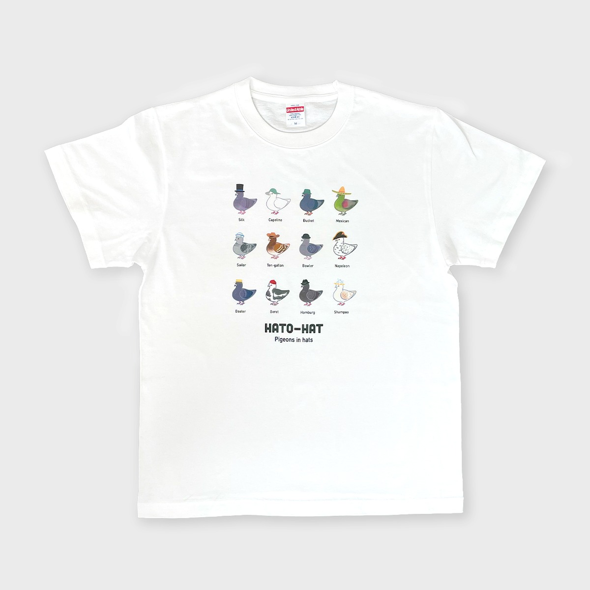 鳩ハットTシャツ | かみとすみの鳩多めのおみせ