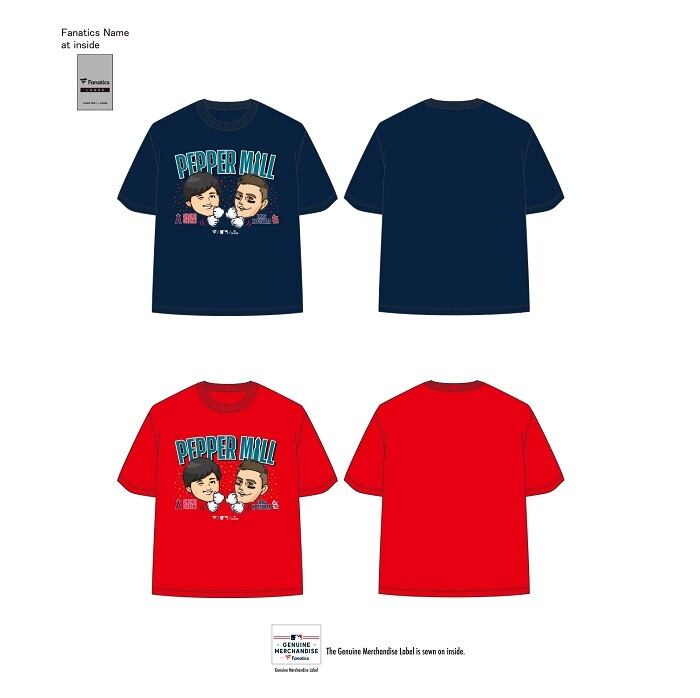 予約】キッズ Fanatics Nootbaar選手＆大谷翔平選手PEPPER MILL TEE ...