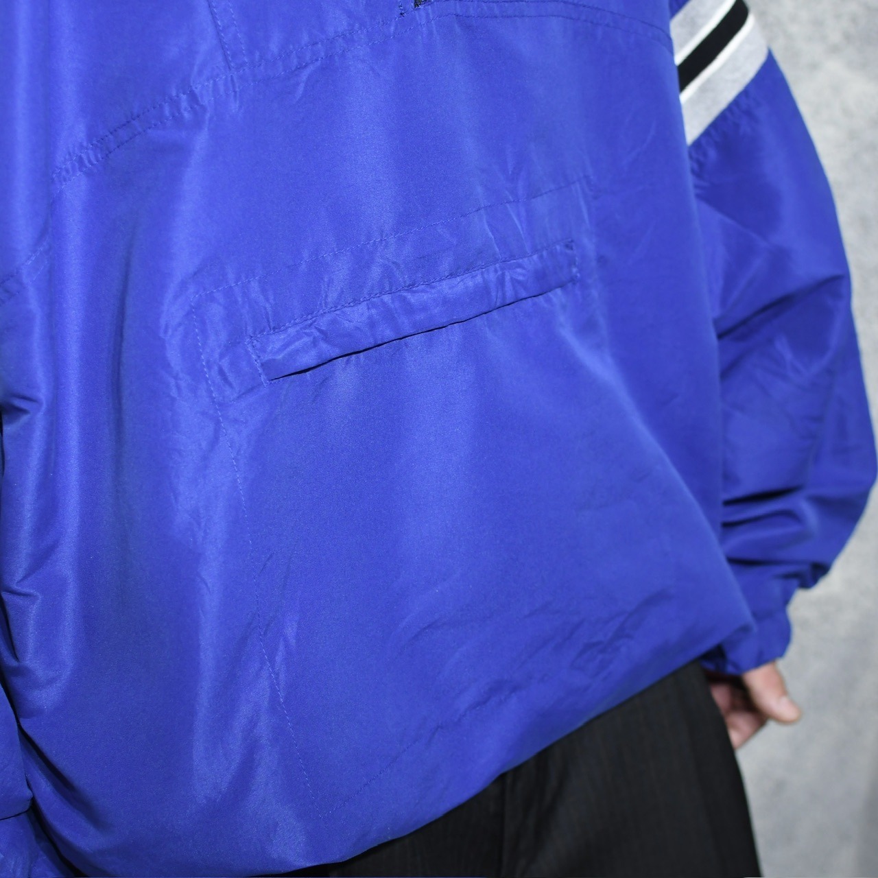 half zip switching design smooth pullover