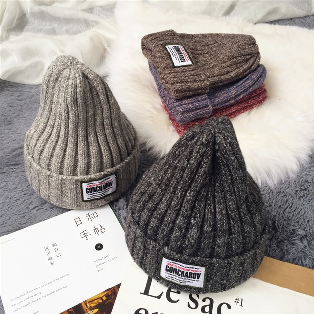 ラベリングレターのバージョン混合色ウール帽子暖かいニット帽男性と女性秋と冬のカジュアルな帽子ヘッジ冷たい帽子の潮 ブラック・アイド・ピーズ92121162914