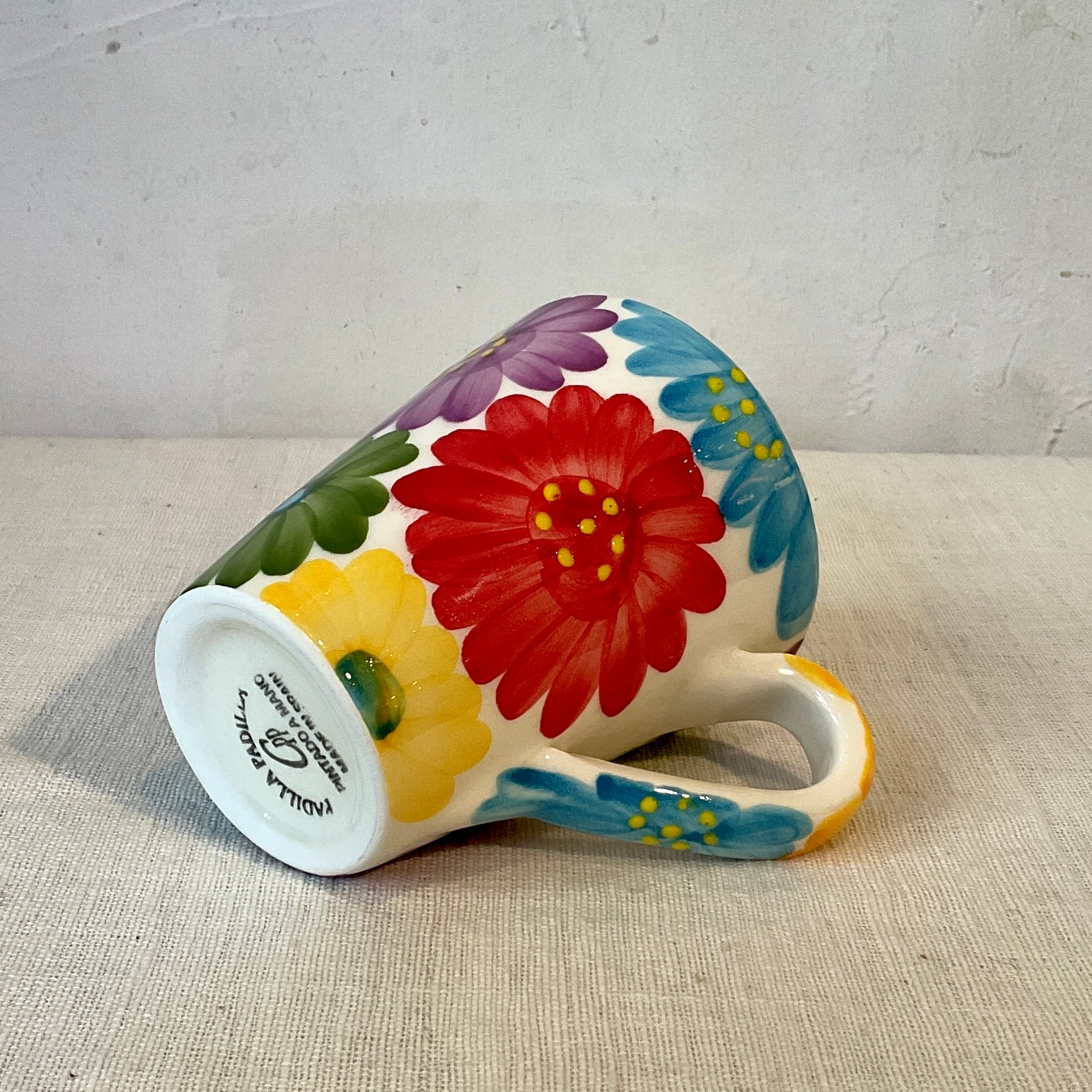 スペイン陶器】マグカップ（カラフル花） | 照明＆エシカルライフ