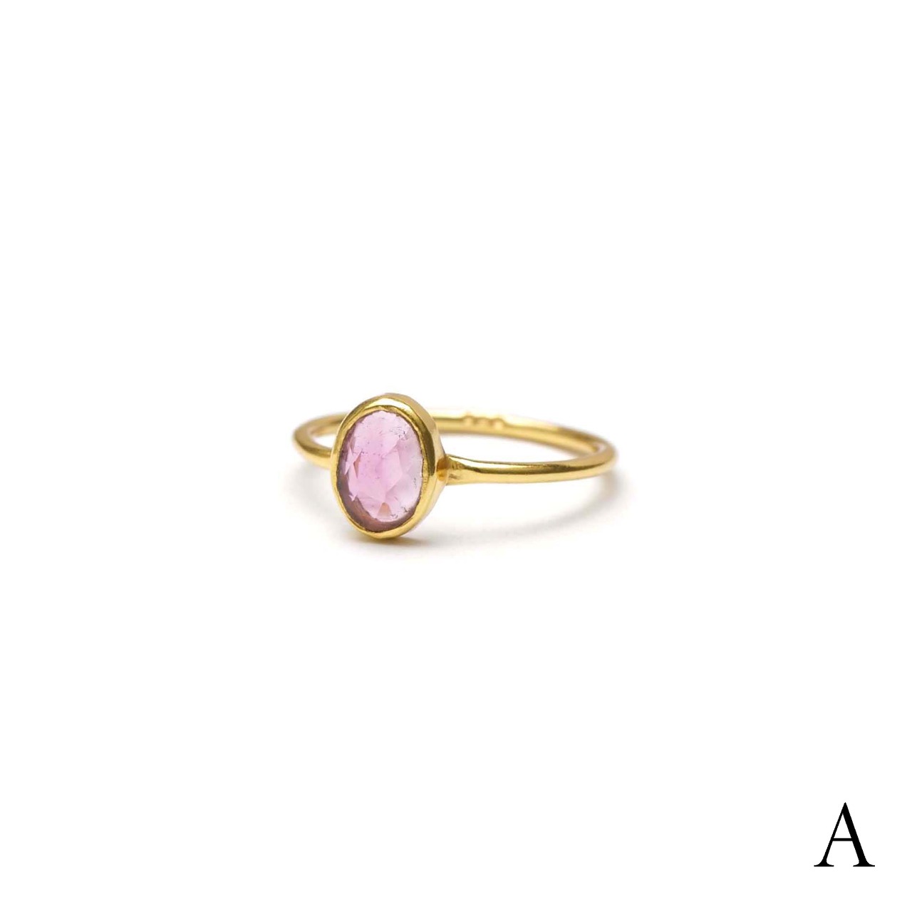 S925 PETIT STONE THIN RING -MULTI COLOR TORUMARINE-