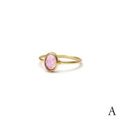 S925 PETIT STONE THIN RING -MULTI COLOR TORUMARINE-