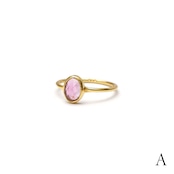 S925 PETIT STONE THIN RING -MULTI COLOR TORUMARINE-