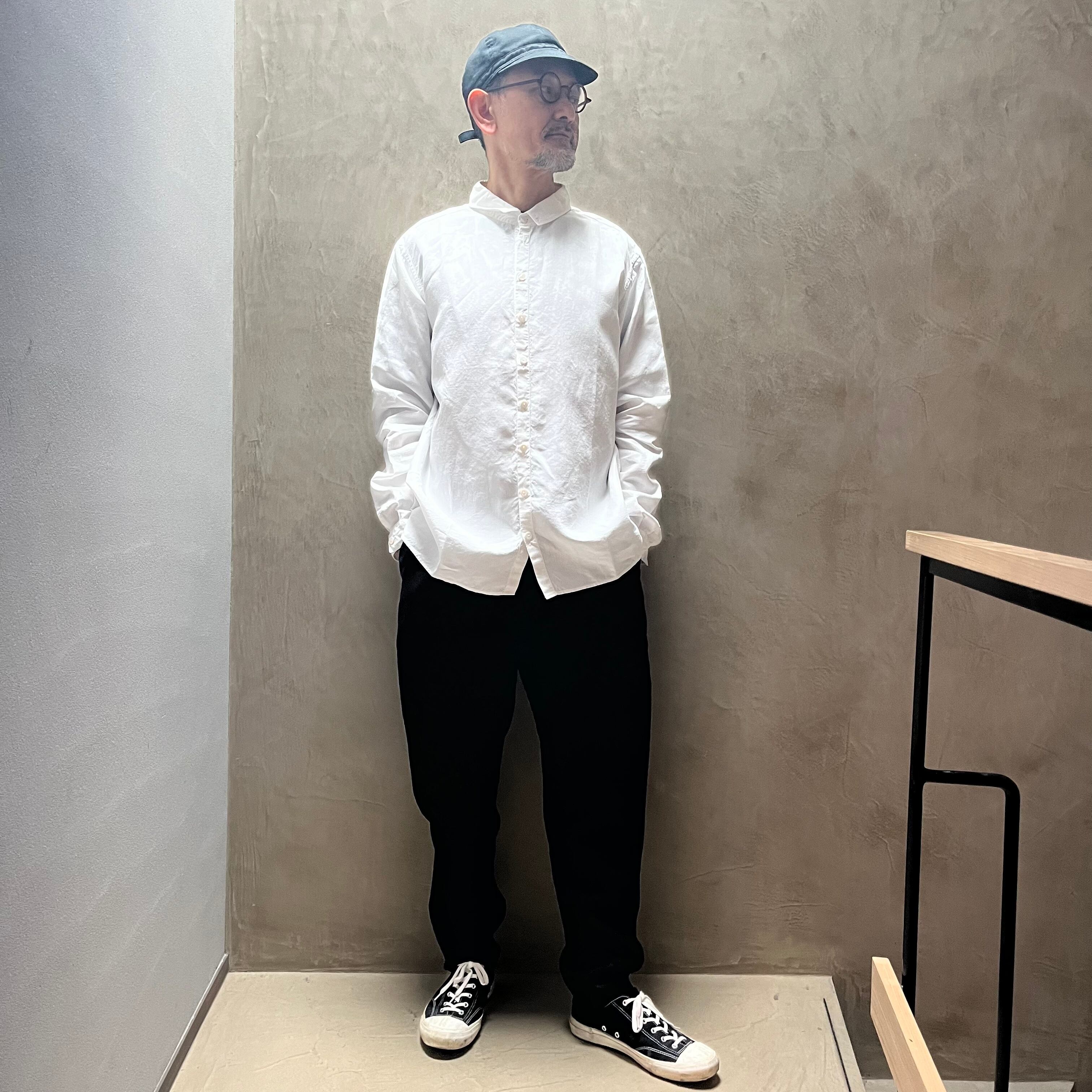 MITTAN SH-109 大麻シャツ2 高密度 白 | Routes*Roots