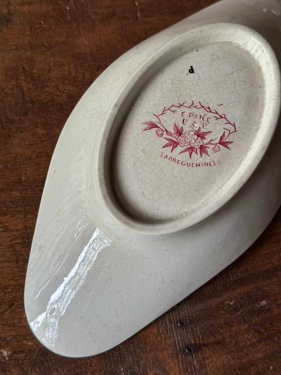 リボンとサンザシのラヴィエ Sarreguemines EPINE | Brocante de La