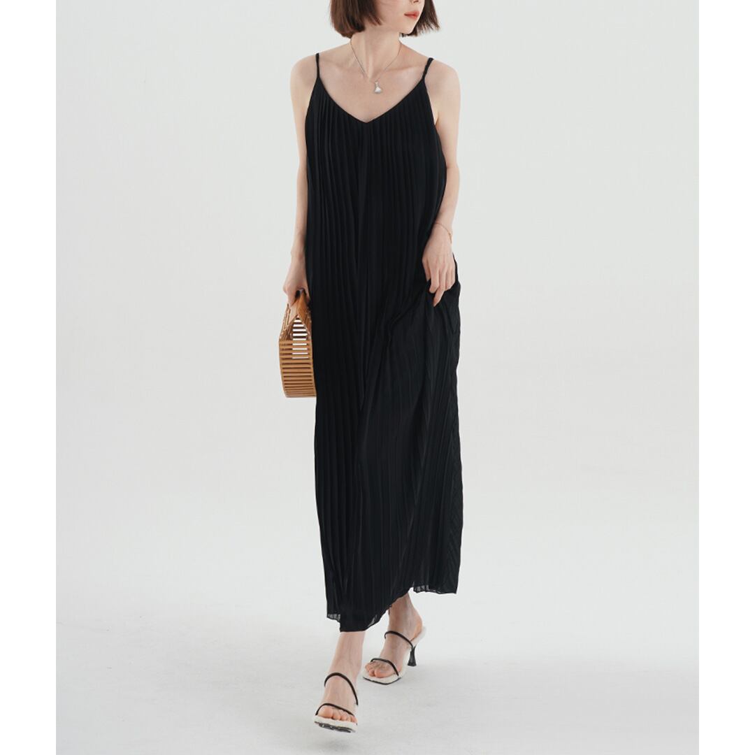 プリーツシフォンキャミワンピース K0310