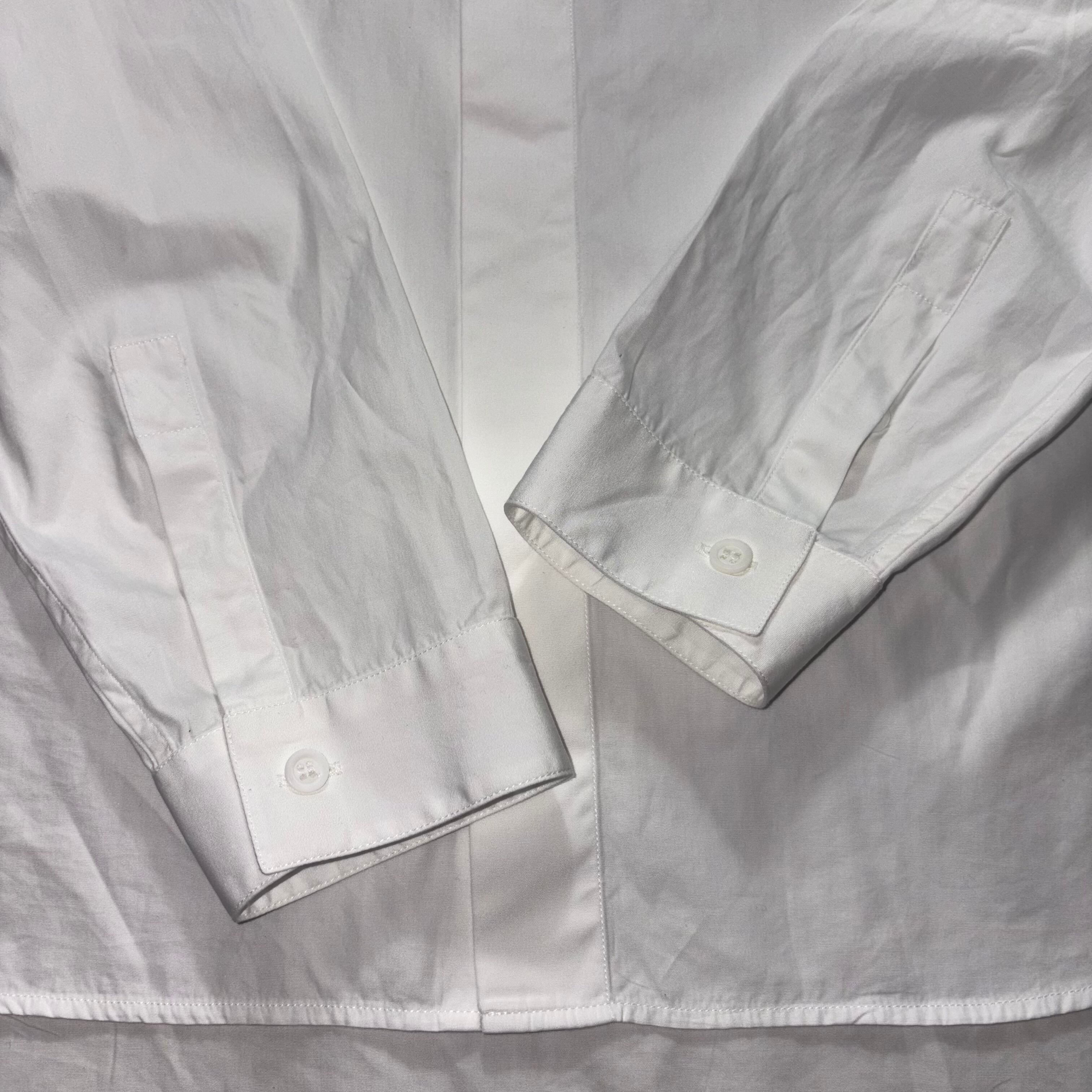 DIOR HOMME pleated collar white shirt | NOIR ONLINE