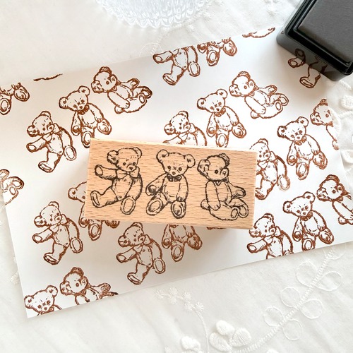 新作予約☆CHO826｜Cherish365【3匹くまちゃん】はんこ / スタンプ