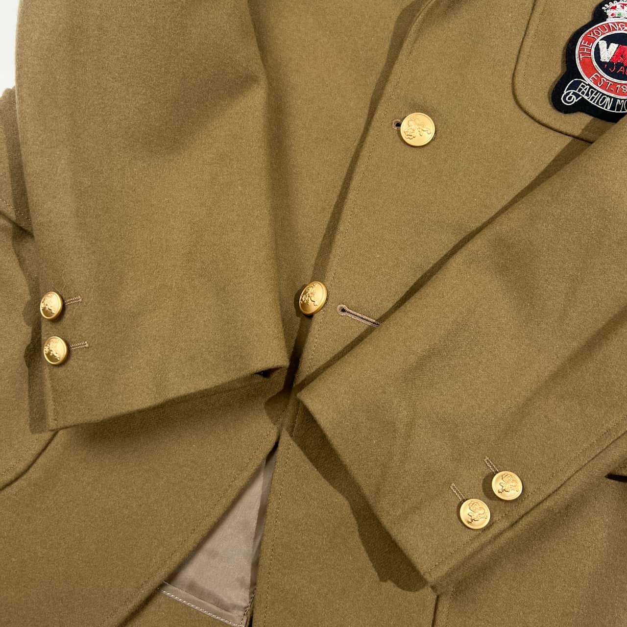 金ボタン VAN JACKET ヴァンヂャケット エンブレム 段返3B 背抜き テーラードジャケット L/ベージュ メンズ